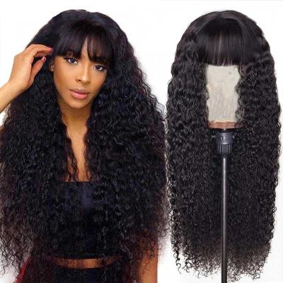 China Wholesale Silky Straight Private Bone Wave Curls Hair Wet 100% Natural Virgin Hair Long Customization Wig With Bangs for sale