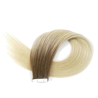 China DINGQIAO Straight Tape In Pulled Hair Extensions R6/32 Double Hair Vendor Top Remy Hair Wefts Wholesaler 12A 14 - 24 Inches for sale