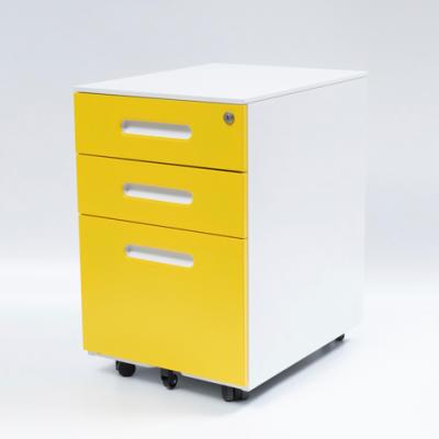 China Modern Office Movable Pedestal Filing Small Drawer Movable Steel Cabinet For Documents Storage for sale