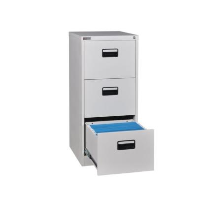 China Modern Steel 3 Drawer Lateral Filing Cabinet Hanging Folder, 3 Tier Vertical Filing Cabinet for sale