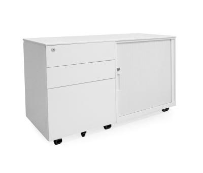 China Modern Furniture Metal Office Drum Trolley Mobile File Storage Cabinet With 3 Drawer Cabinet for sale