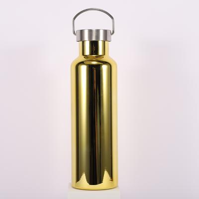 China PORTABLE custom logo stainless steel bamboo water bottles made in china, bamboo stainless steel coffee thermos for sale