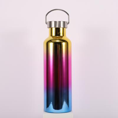 China PORTABLE hot sell different lids double wall stainless steel vacuum flask thermos lid bamboo water bottle for sale