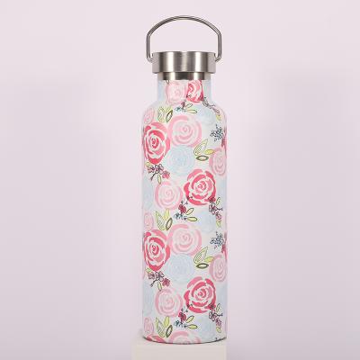 China Hot Selling PORTABLE 18/8 Stainless Steel Sports Water Bottle 750ml Insulated Narrow Mouth Flask for sale