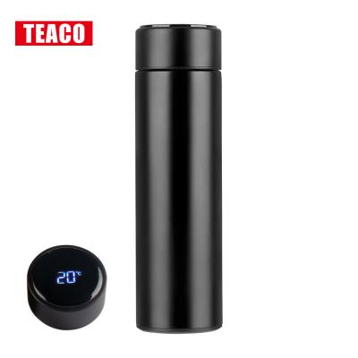 China Success 500ml PORTABLE Wholesale Water Bottle Amazon Smart Vacuum Flask With Black LED Temperature Display Cups Tumbler for sale