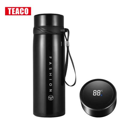 China 650ML PORTABLE Kettle with Rope Stainless Steel Double Wall Water Bottle Travel Cups Outdoor Vehicle Mounted Temperature Display for sale