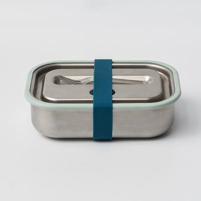 China Fresh Preservation Stainless Steel Food Container Design Two Piece Sandwich and Two Sides Bento Lunch Box for Kids or Adults for sale