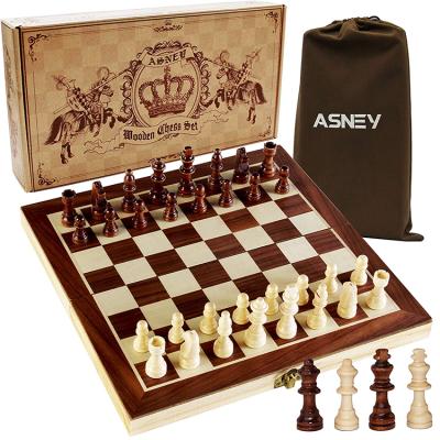 China Eco-Freindly Folding Wooden Chess Set 3 in 1 Chessboard Backgammon Maker for sale