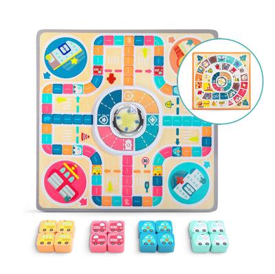 China Eco-Friendly Latest Design Portable Plastic Ludo Game Flying Chess Different Dimensions With Box for sale