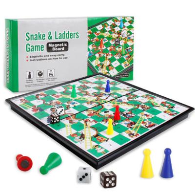 China 2021 Eco-friendly Hot Selling Plastic Ludo And Snakes And Ladders Board Games Set For Kids Adults for sale