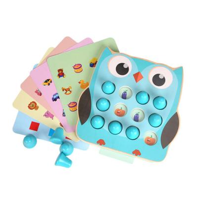 China Customized Eco-Friendly Smart Natural Wooden Montessori Memory Chess Set Toys for Babies and Children for sale