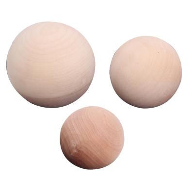 China China Manufacture Custom Natural Unfinished Eco-friendly Durable Wooden Ornament Balls Set For Craft for sale