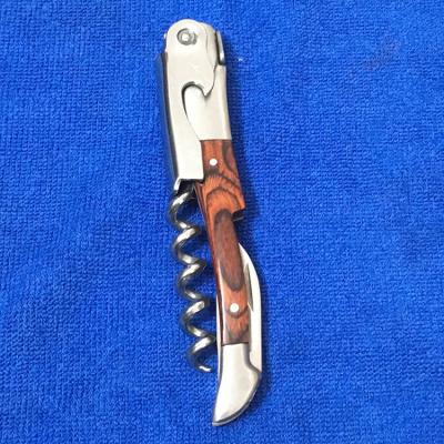 China Sustainable Stainless steel wooden handle corkscrew with gift box for sale