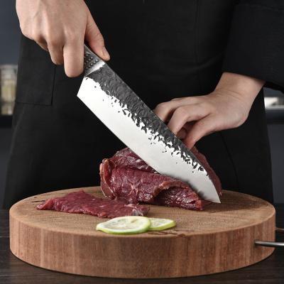 China Sustainable Manual forging high carbon stainless steel kitchen knives 8 inch chef knife professional for kitchen for sale