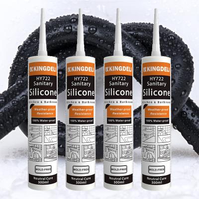 China Mildew Resistance GP Waterproof Silicone Sealant For Bathroom Kitchen for sale