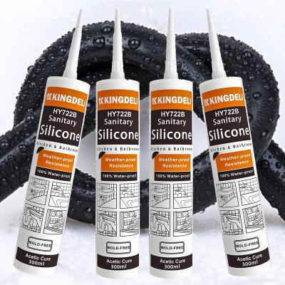 China RTV General Purpose Silicone Sealant Waterproof Window Caulking Glue Black White for sale