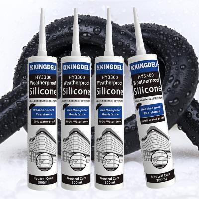 China Stainless Steel Weatherproof Silicone Sealant Adhesive For Glass Glazing Glue for sale