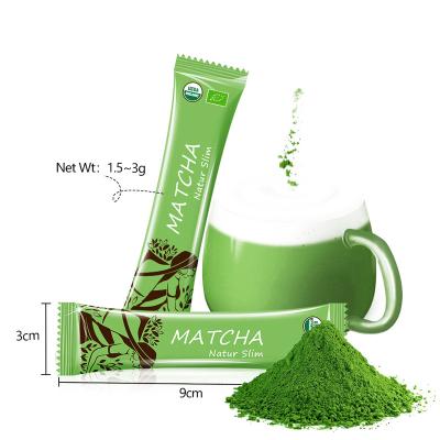 China Popular Organic Customized Instant Matcha Tea Powder To Go / Matcha Sticks / Simple Matcha Serving Pack, Convenient For Workers And Travelers for sale