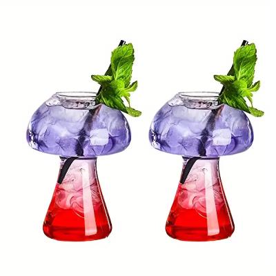 China Stocked YOLOWE HOMME Novelty Item Mushroom Glass Cocktail Whiskey & Juice Glasses for Bar Restaurant Club Coffee & Tea Sets for sale