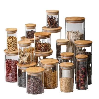 China Freshness Preservation YOIOWE HOME Modern Design Kitchen Organizer Glass Sealed Spice Jar Set for Tea Coffee & Party Food Storage Jar Containers for sale