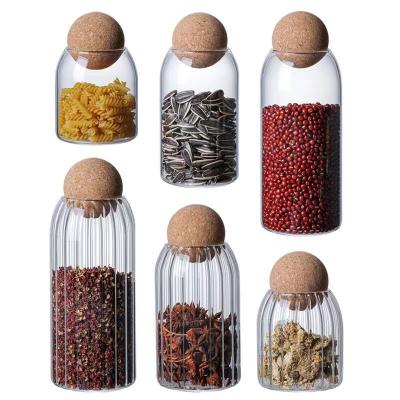 China Freshness Preservation YOLOWE HOME Modern 3-Piece Glass Jar Set with Ball Plug Kitchen Organizer Storage Box for Coffee Beans & Food for Parties for sale