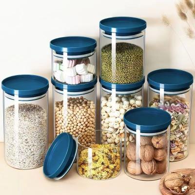 China Freshness Preservation YOLOWE HOME kitchen organizer and storage high borosilicate glass sealed jars with LIDS for food storage containers for sale