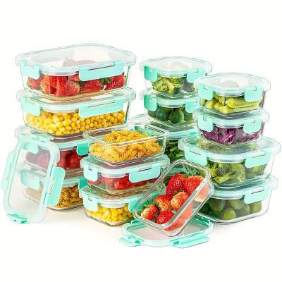 China Stocked YOLOWE HOME Glass Food Storage Container with Lid Adult Lunch and Pre-Meal Preparation Container for sale