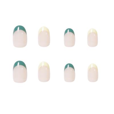 China 2022 Design New Arrival Luxury Design See Through High Quality Press On Nails Box Oval Shape Curve Artificial Nails for sale