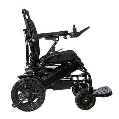 China KSM-601L Reclining lightweight folding power wheelchair with LCD voice controller powered electric wheelchair for the disabled for sale