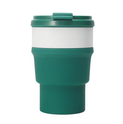 China Sustainable Wholesale Portable Water Bottle With Lid Folding Coffee Mugs for sale