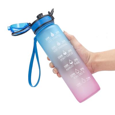 China Amazon Motivational Water Bottle Success 1L 64OZ Sustainable Water Bottles Plastic Water Bottle for sale