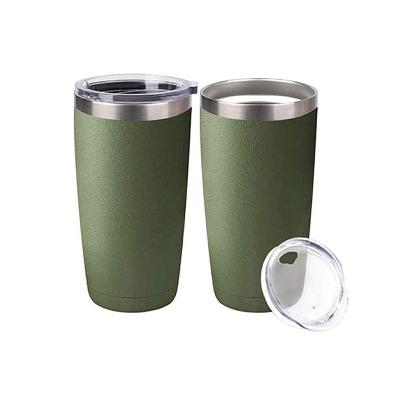 China Sustainable Laser Engraved 20oz Set 2am Green Tea Tumblers With BPA Free Lids 304 Stainless Steel Exterior Water Bottles for sale