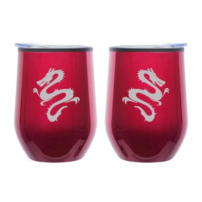 China Viable Hot Sale Sublimation Wine Tumbler Set Stainless Steel Sweatless Lead Free Tumbler With Slide Cover for sale