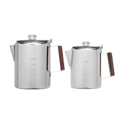 China Home Stainless Steel Teapots Sustainable Camping Kettle Decor Food Grade With Glass Cover for sale