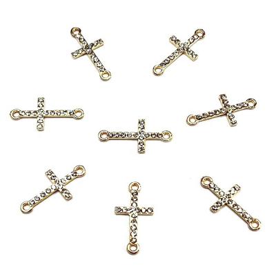 China Box Handcrafted Religious Dot Orifice Fittings Steel and Kc Gold Plating Can be Handmade in a DIY Bracelet Cross Drill Double Accessories for sale