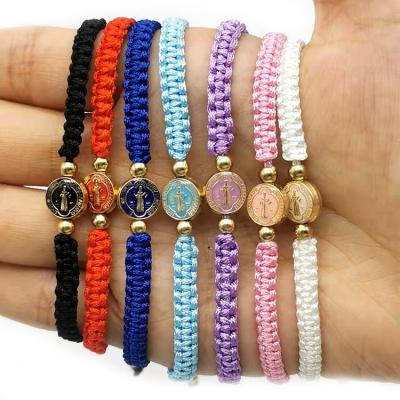 China Fast Delivery Adult's Religion Drop Oil Hand & Woven Bracelet Given As A Gift For Prayer Can Worn By Boys And Girls St Benedict Handmade Bracelet for sale