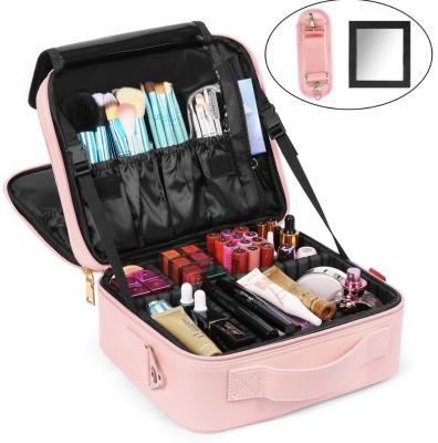 China Fashion Travel Hand Storage Toolbox Luggage Carrying Cases Waterproof Logo Nylon Customized Cosmetic Makeup Brush Leather Custom Bag for sale