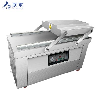 China DZ-500 Food Stand Double Chamber Vacuum Packer With Fish Steak Material Liquid Beef Machine Vacuum Sealer Vacuum Packing Machine for sale