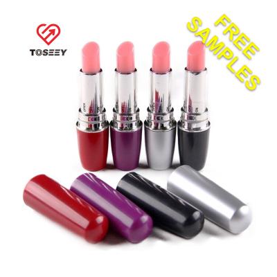 China Cheap Eco-friendly Adult Toys Mini Bullet Lip Stick Vibrator Clitoris Stimulator Lipstick Vibrator For Women for sale