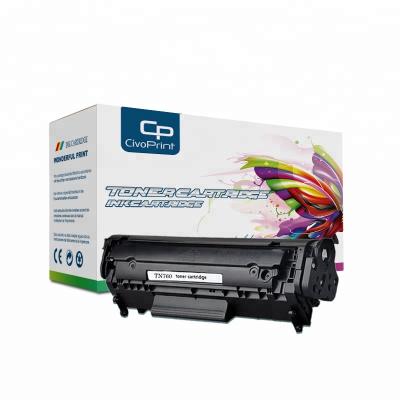 China Best Selling Genuine Products COMPATIBLE High Yield Toner Cartridge TN760 with chip, page yield up to 3,000 pages for sale