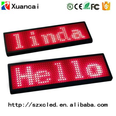 China Magnetic Portable Led Reusable Led Name Badge / Fashional Brand Price Name Badge Price Bage for sale