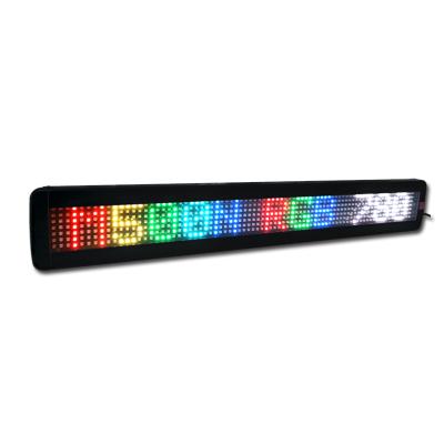 China Indoor Full Color Buildings TCP/IP Or USB Single Line Scrolling LED Message Display Board for sale