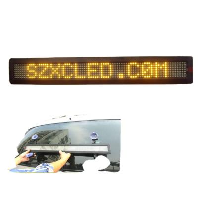 China Hanging Suspended /Mounted on Wall XuanCai Simplify Programmable Favorable Shine Yellow LED Color Adjustable Software App Car Sign for sale