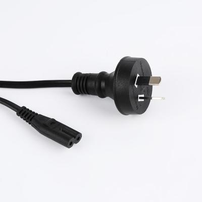 China Electrical Appliances SAA Laptop AU Plug To IEC C7 2*0.75mm Power Cord Customized for sale