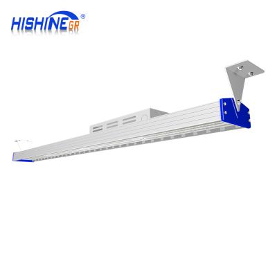 China Warehouse DLC 0-10 200w dimming led linear high bay light with lens high lumen SMD3030 chip indoor led warehouse workshop light for sale