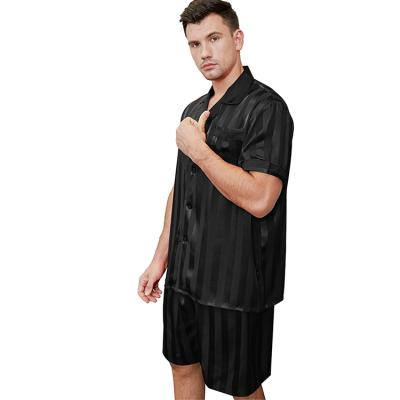 China QUICK DRY Good Quality Mens Satin Shorts Pajamas Set Sleepwear Loungewear Size S~4 XL for sale