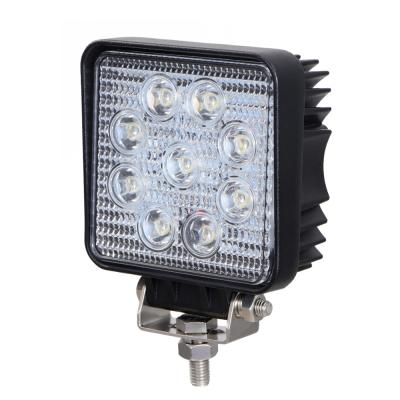 China Europe Leading Light Main Warehouse Lamp Free Fast Shipping 27W Square Led Work Light For Car Truck SUV UTV ATV Boat for sale