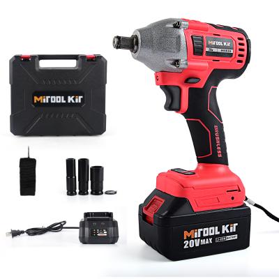 China Free Shipping 20V 4.0A Cordless Electric Impact Wrench Kit US Supplier 1/2