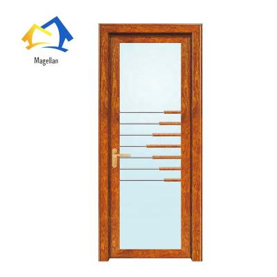 China Waterproof new design interior bathroom hinged doors/aluminum toilet casement door for sale for sale