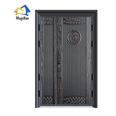 China Front Doors For Houses For Sale Rustic Explosion Proof Security Bulletproof Cast Aluminum Steel Door for sale